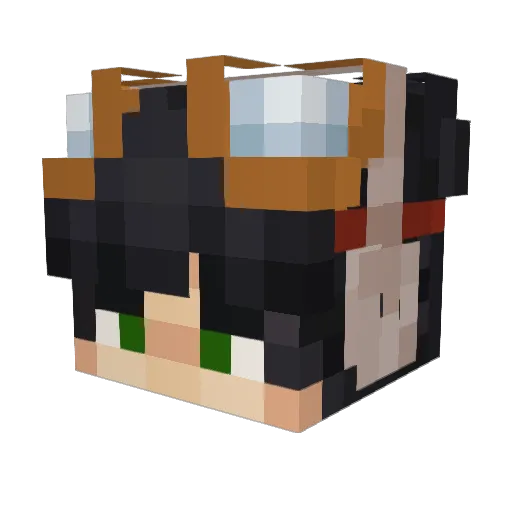 Benjikopia Minecraft avatar head, 3D render