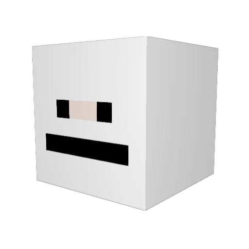 Benjime23 Minecraft avatar head, 3D render