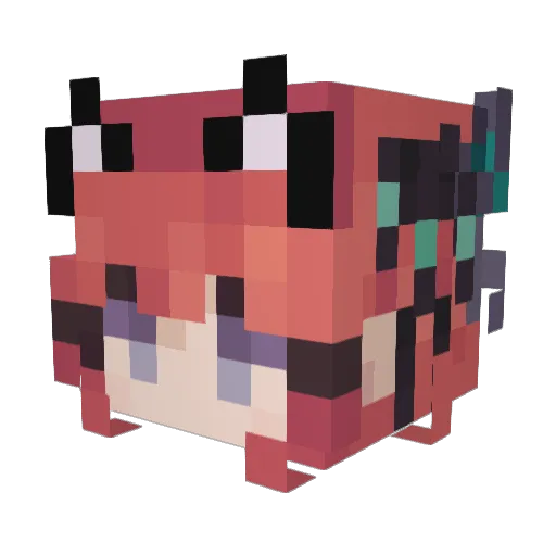 Benjinx264 Minecraft avatar head, 3D render