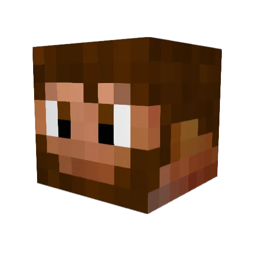 Benjiraab Minecraft avatar head, 3D render