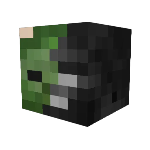 Benjiseca Minecraft avatar head, 3D render
