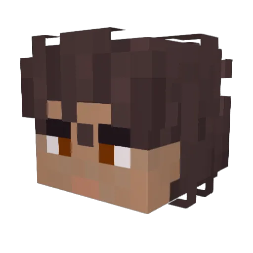 Benjisito Minecraft avatar head, 3D render
