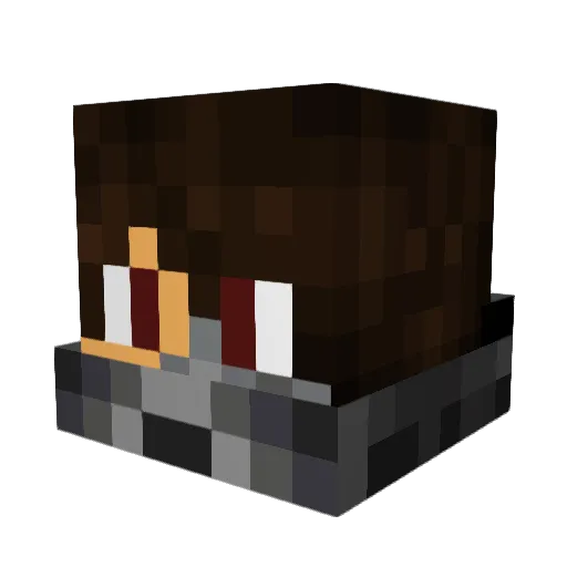 Benjji09 Minecraft avatar head, 3D render