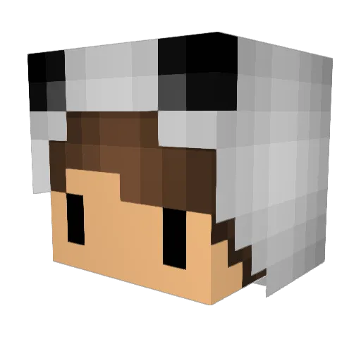 Benjjiii Minecraft avatar head, 3D render