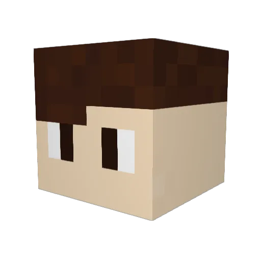 Benjonion Minecraft avatar head, 3D render