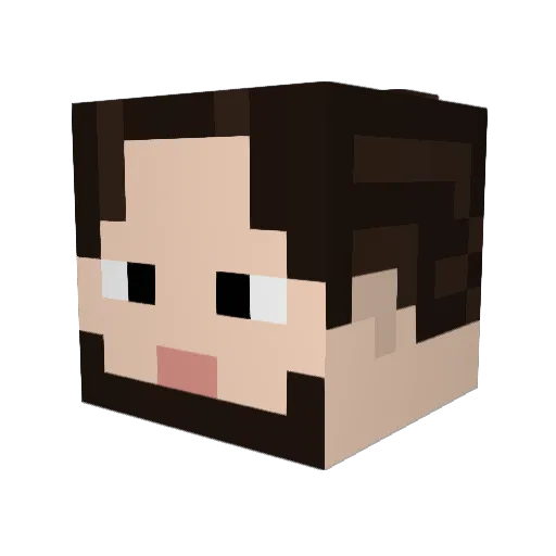 Benjozzz Minecraft avatar head, 3D render