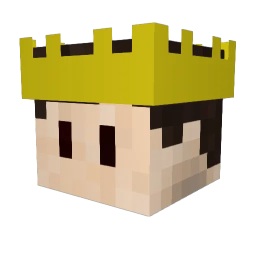 Benjskee Minecraft avatar head, 3D render