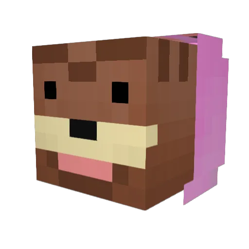 BenjuAzz Minecraft avatar head, 3D render