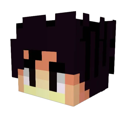 BenkeiSama64 Minecraft avatar head, 3D render
