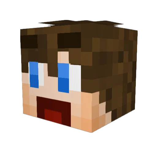 Benkenobiwan Minecraft avatar head, 3D render