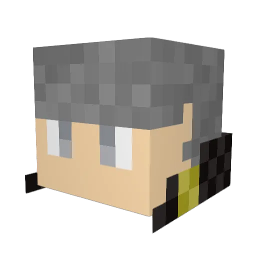 BenkoGambit Minecraft avatar head, 3D render