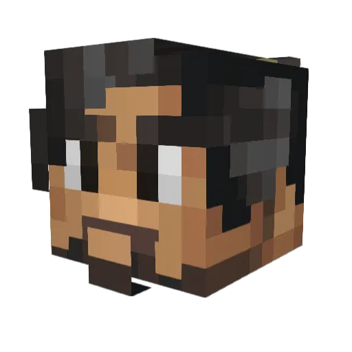 Benmoly Minecraft avatar head, 3D render