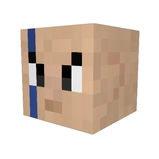 BennHold Minecraft avatar head, 3D render