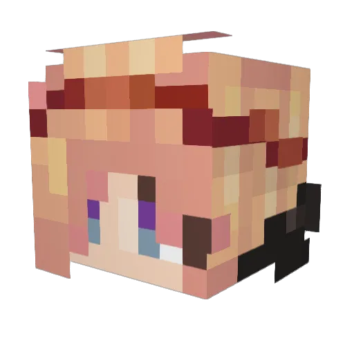 BennanaBen Minecraft avatar head, 3D render
