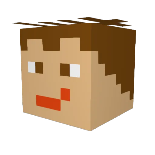 Benne023 Minecraft avatar head, 3D render