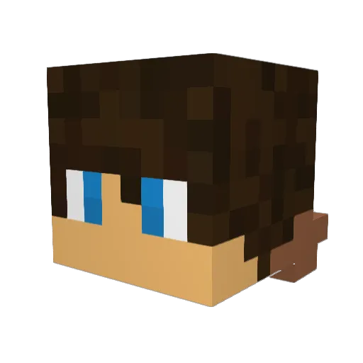 Bennettgames Minecraft avatar head, 3D render