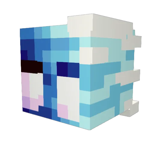 BenniBot Minecraft avatar head, 3D render