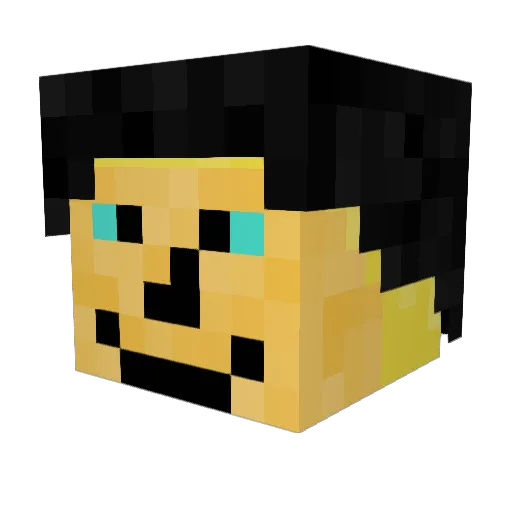 BenniLetsPlayYT Minecraft avatar head, 3D render