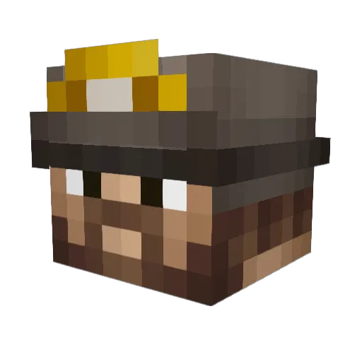 BenniTV Minecraft avatar head, 3D render