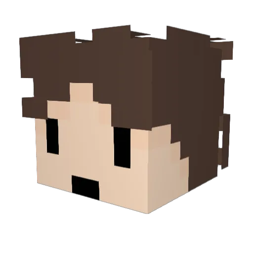 Bennicle Minecraft avatar head, 3D render