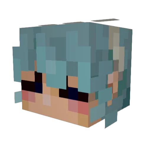 Bennifit Minecraft avatar head, 3D render