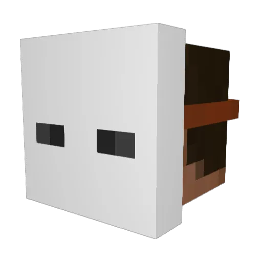 Bennooo Minecraft avatar head, 3D render