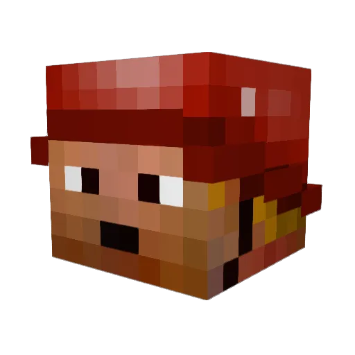 Bennott25 Minecraft avatar head, 3D render