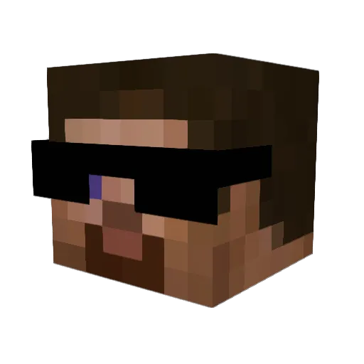 Benny1307 Minecraft avatar head, 3D render