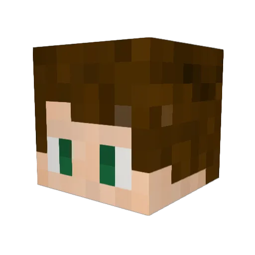 Benny2 Minecraft avatar head, 3D render