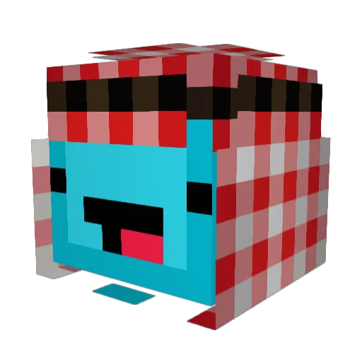 BennyB13 Minecraft avatar head, 3D render