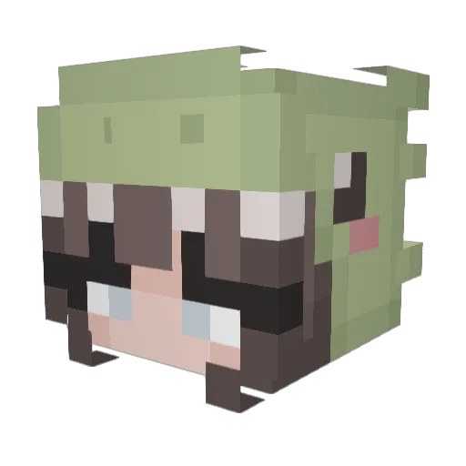 BennyBuckle Minecraft avatar head, 3D render