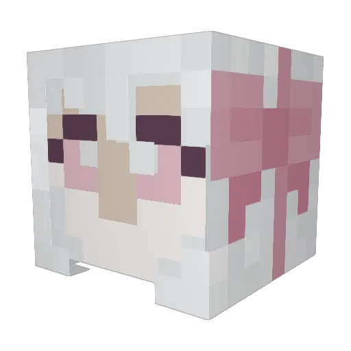 BennyBunnyBB Minecraft avatar head, 3D render