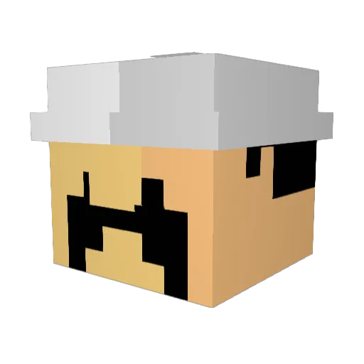 BennyIsCute Minecraft avatar head, 3D render