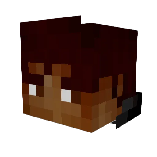 BennyLas Minecraft avatar head, 3D render
