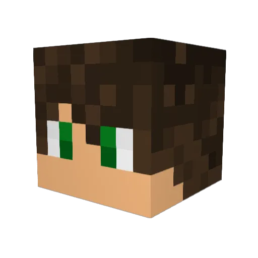 BennyMindMaster Minecraft avatar head, 3D render