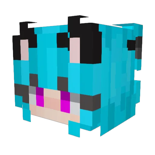 BennyRain Minecraft avatar head, 3D render
