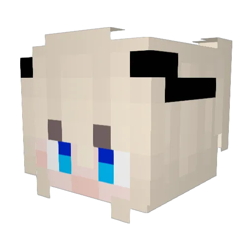 BennyRava Minecraft avatar head, 3D render