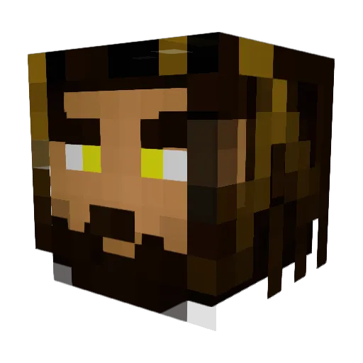 BennyTeeHee Minecraft avatar head, 3D render