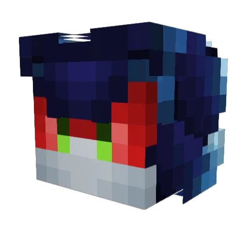 BennyTheo Minecraft avatar head, 3D render