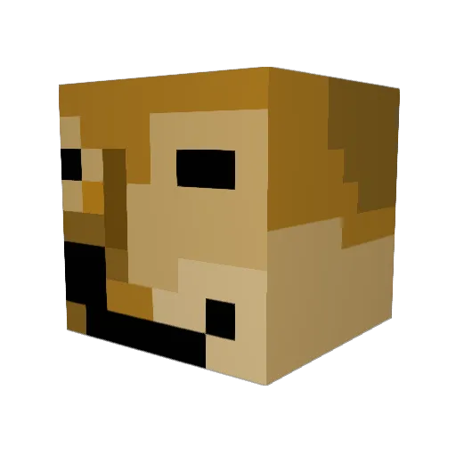 Benny_Fisto Minecraft avatar head, 3D render