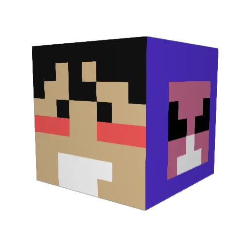 Benny_ken Minecraft avatar head, 3D render