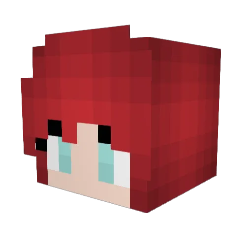 Bennyobob Minecraft avatar head, 3D render