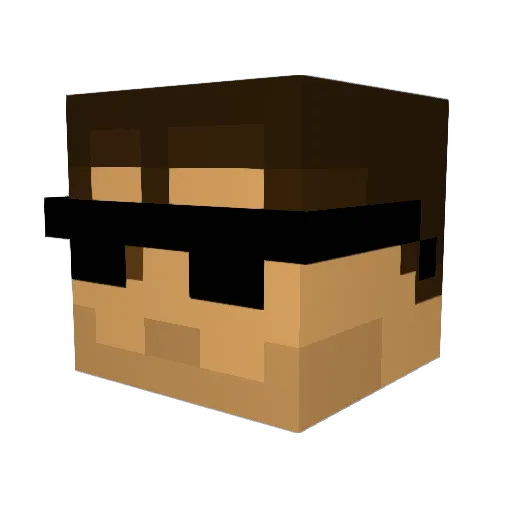 BenoboyHD Minecraft avatar head, 3D render