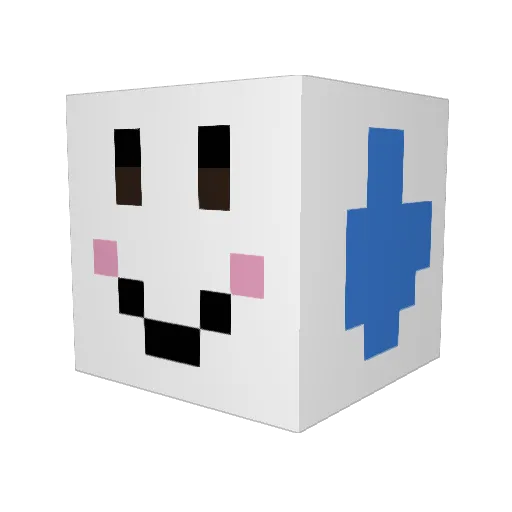 Benody Minecraft avatar head, 3D render