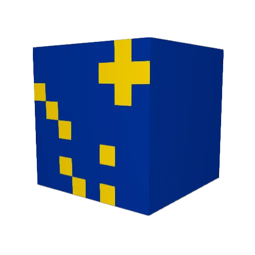 Benoox Minecraft avatar head, 3D render