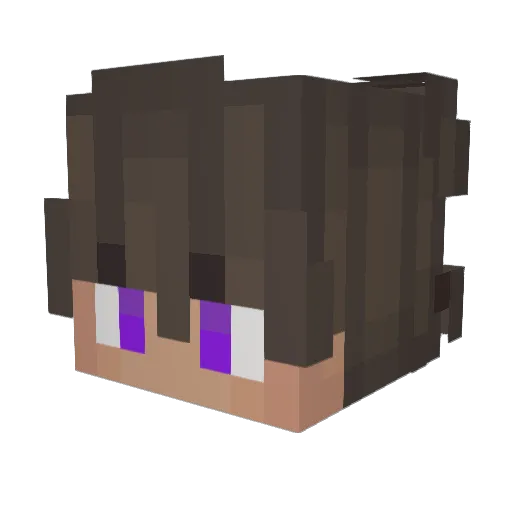 Benory Minecraft avatar head, 3D render