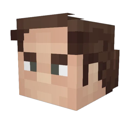 Benosgamer Minecraft avatar head, 3D render