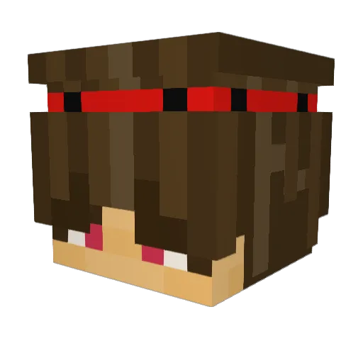BenovaOG Minecraft avatar head, 3D render