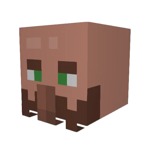 Benox_ Minecraft avatar head, 3D render