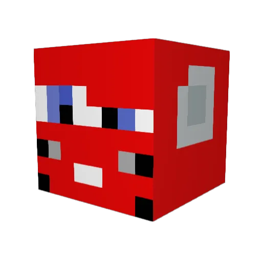 BensCars Minecraft avatar head, 3D render